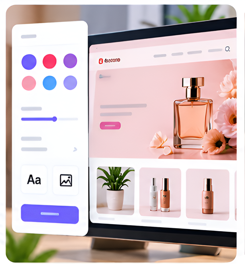 Color and style controls for a branded storefront