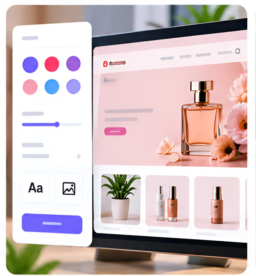Color and style controls for a branded storefront