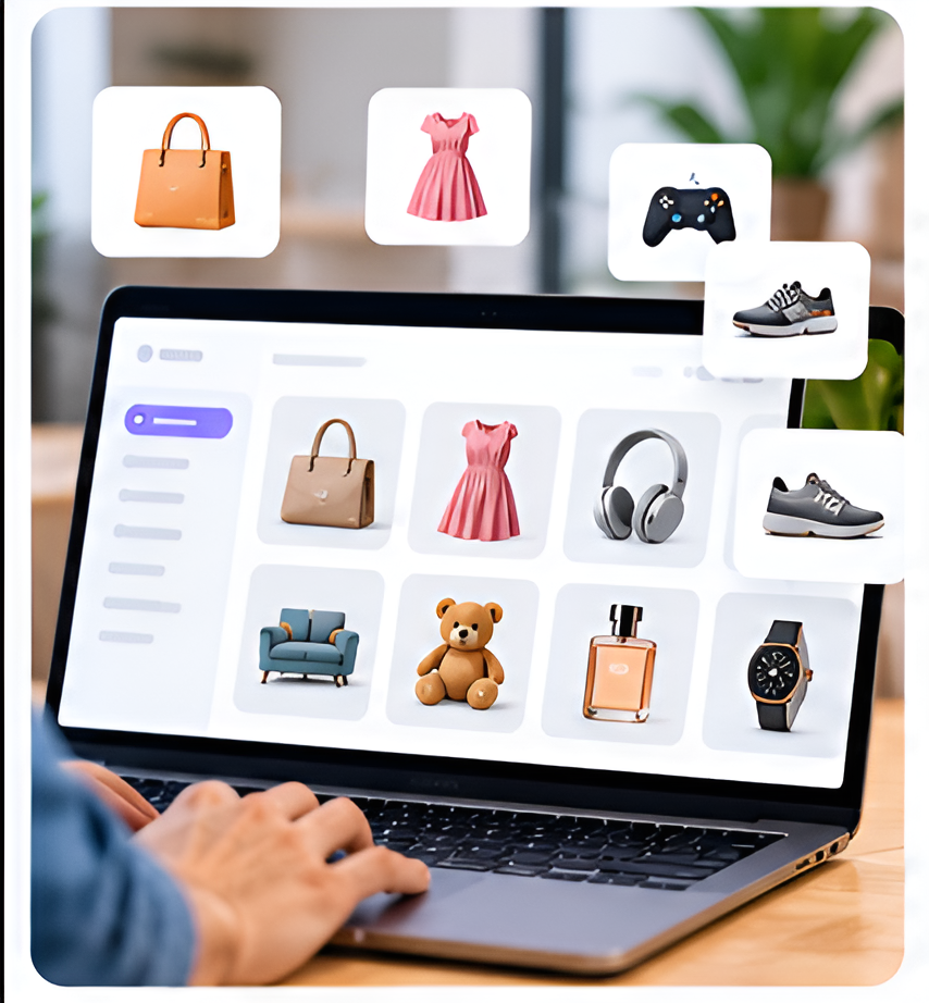Featured product categories on a storefront