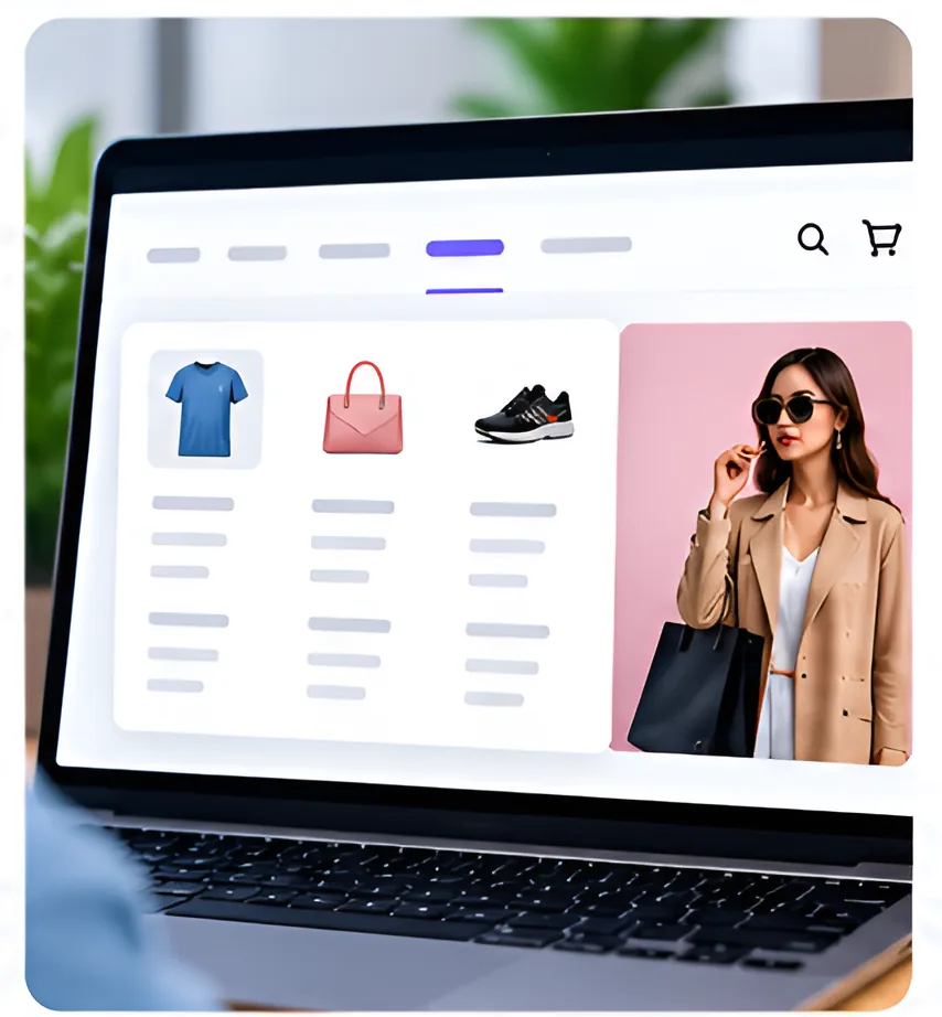 Store menu showing products shoppers can browse