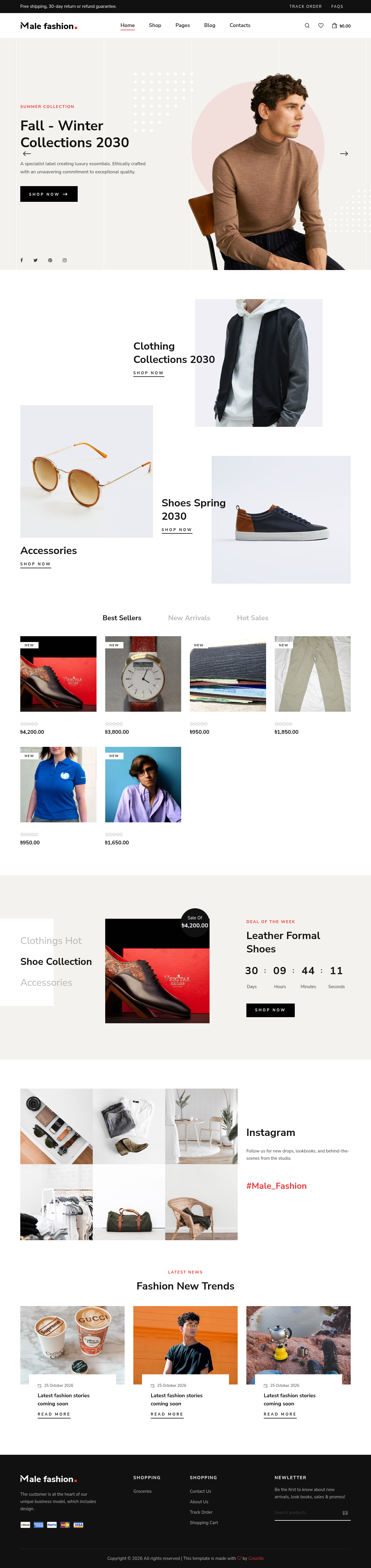 Male Fashion theme preview