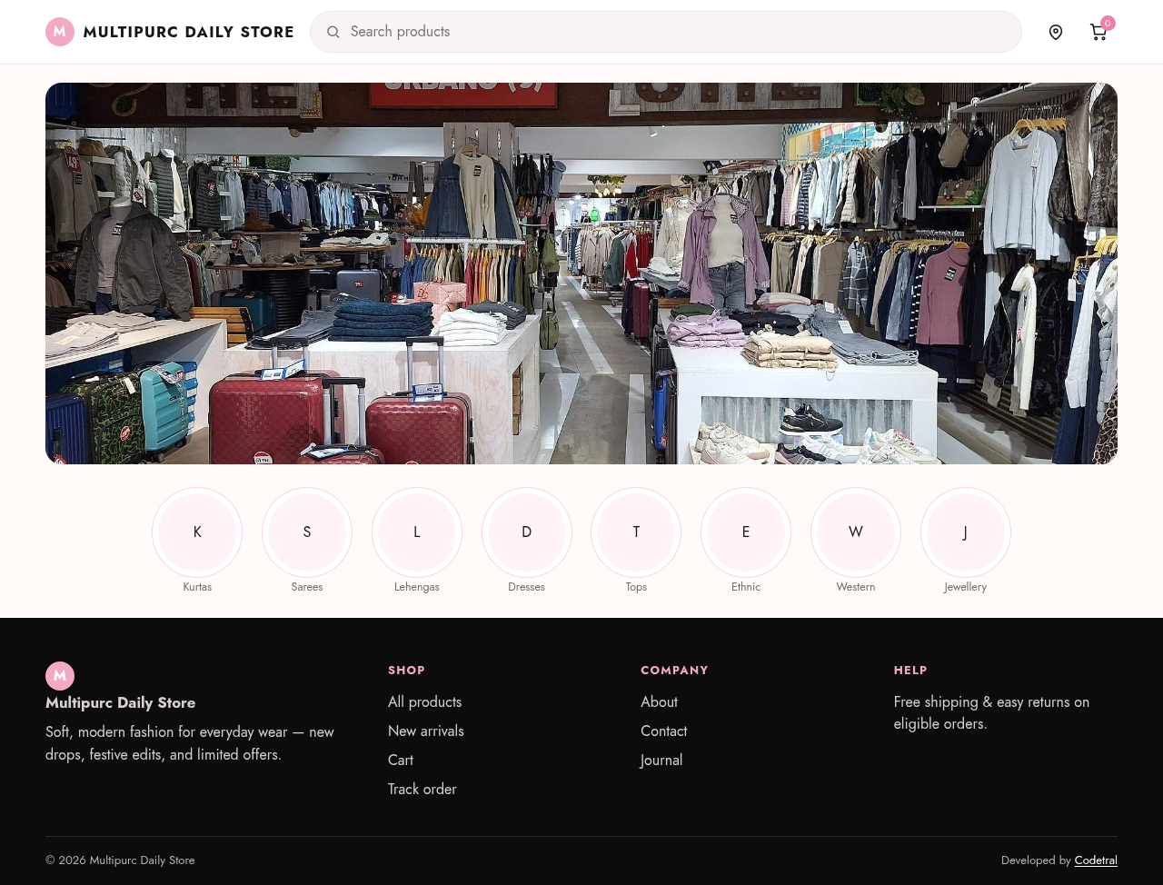 Default Storefront theme preview