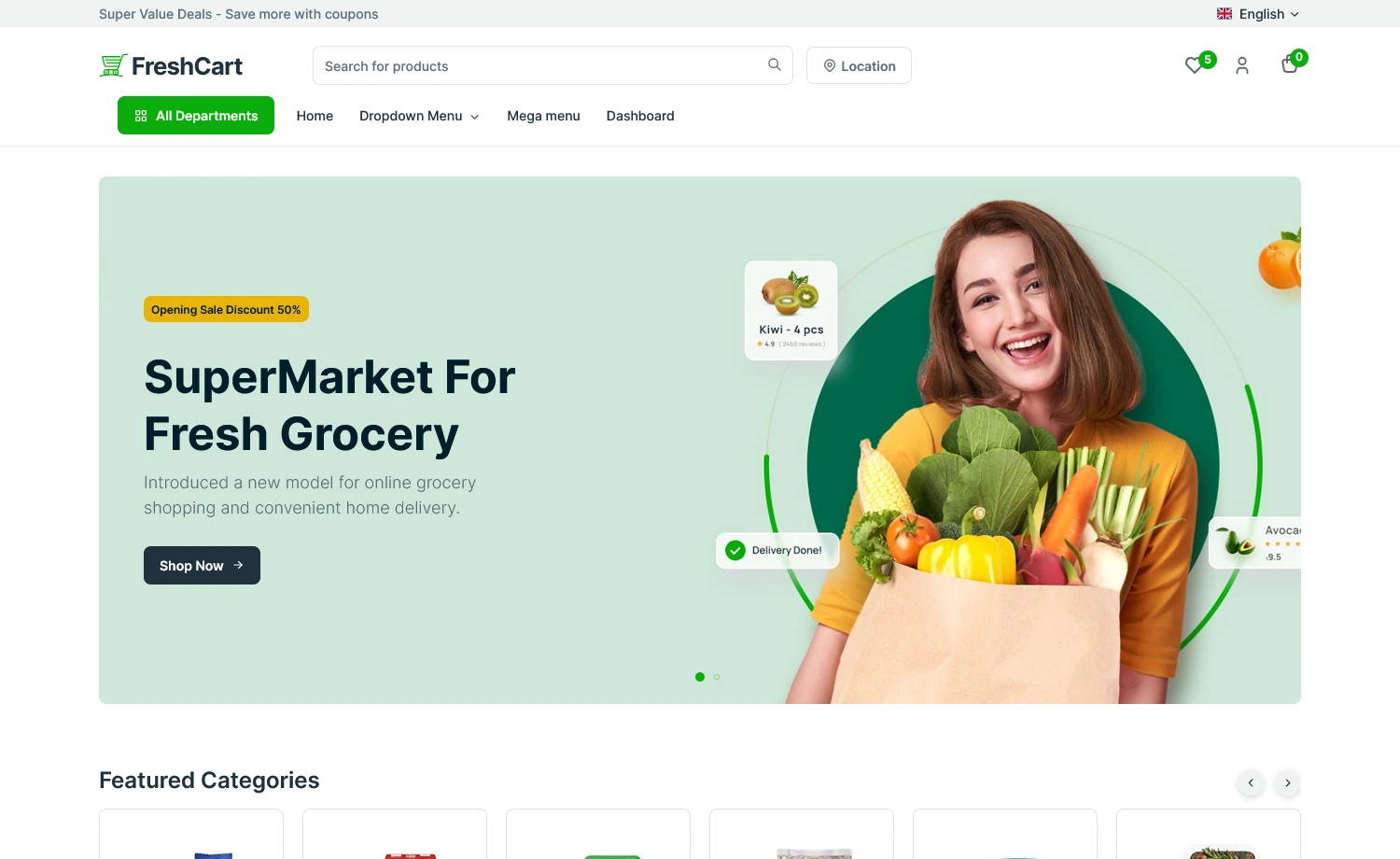 FreshCart theme preview